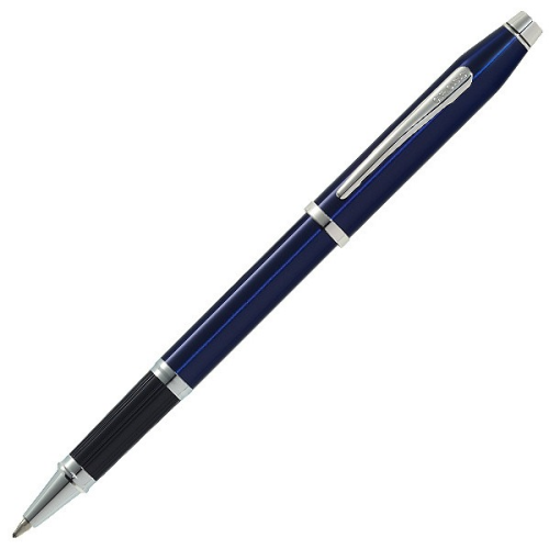 Cross Classic Century Blue Lacquer Chrome Trim Rollerball Pen - KSGILLS.com | The Writing Instruments Expert