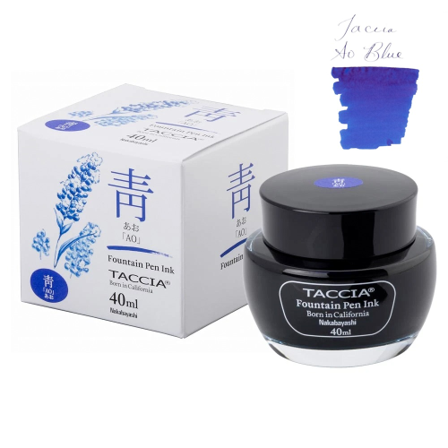 Taccia Sunao-iro Ink Bottle (40ml) - Ao (Blue) - KSGILLS.com | The Writing Instruments Expert