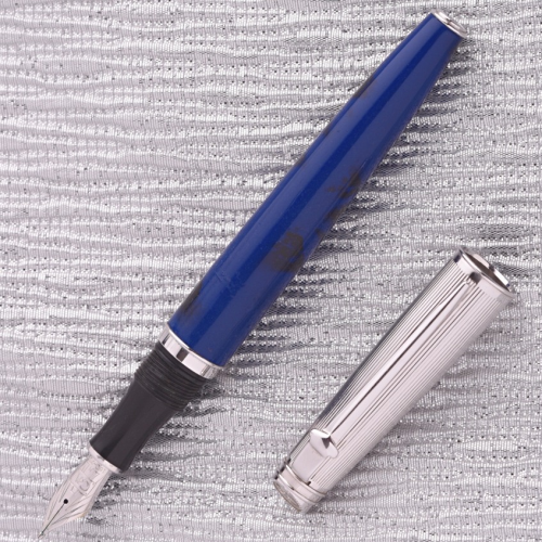 Caran d'Ache Leman (Geneve) Fountain Pen - Bicolour Blue Classic - KSGILLS.com | The Writing Instruments Expert