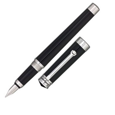 Montegrappa Parola Black Chrome Trim Fountain Pen - KSGILLS.com | The Writing Instruments Expert