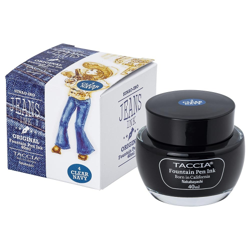 Taccia Jeans Ink Bottle (40ml) - #4 - Clear Navy - KSGILLS.com | The Writing Instruments Expert