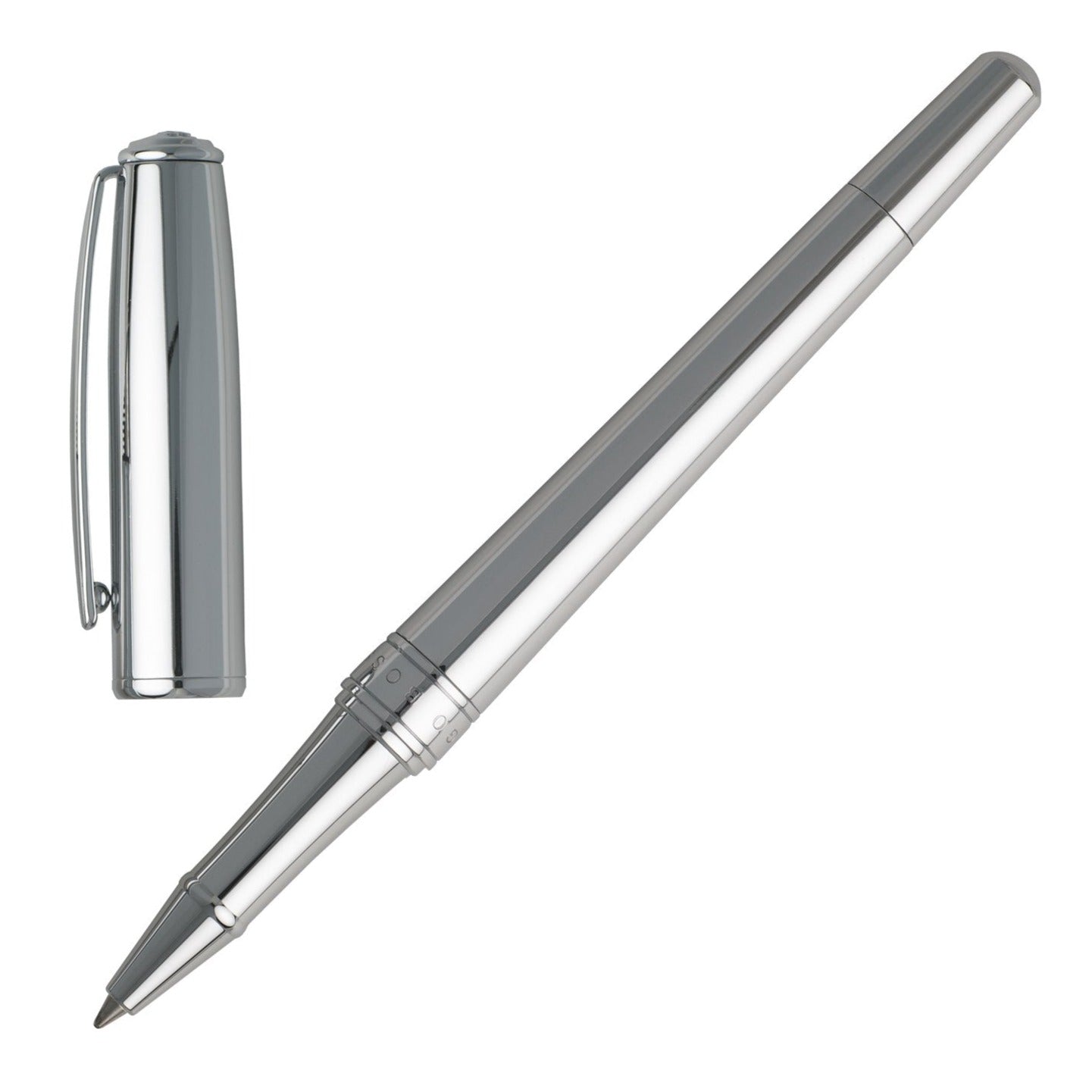 Hugo Boss Essential Chrome Rollerball Pen - KSGILLS.com | The Writing Instruments Expert