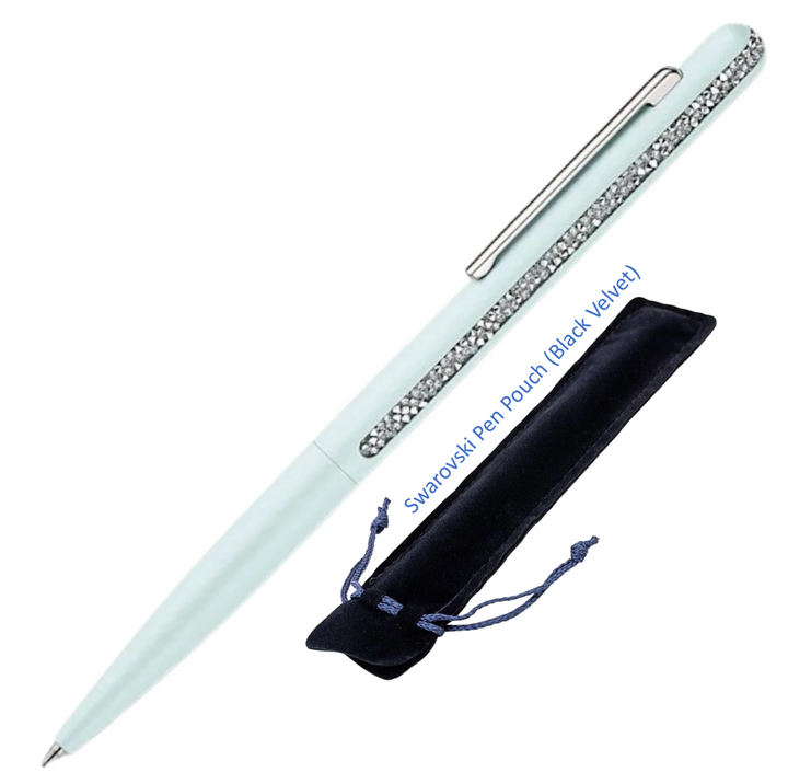 Swarovski Crystal Shimmer Ballpoint Pen - Green Chrome Trim (with LASER Engraving) - KSGILLS.com | The Writing Instruments Expert