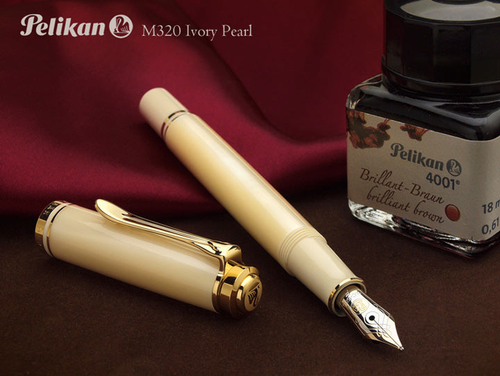 Pelikan Souveran M320 Ivory Fountain Pen - KSGILLS.com | The Writing Instruments Expert