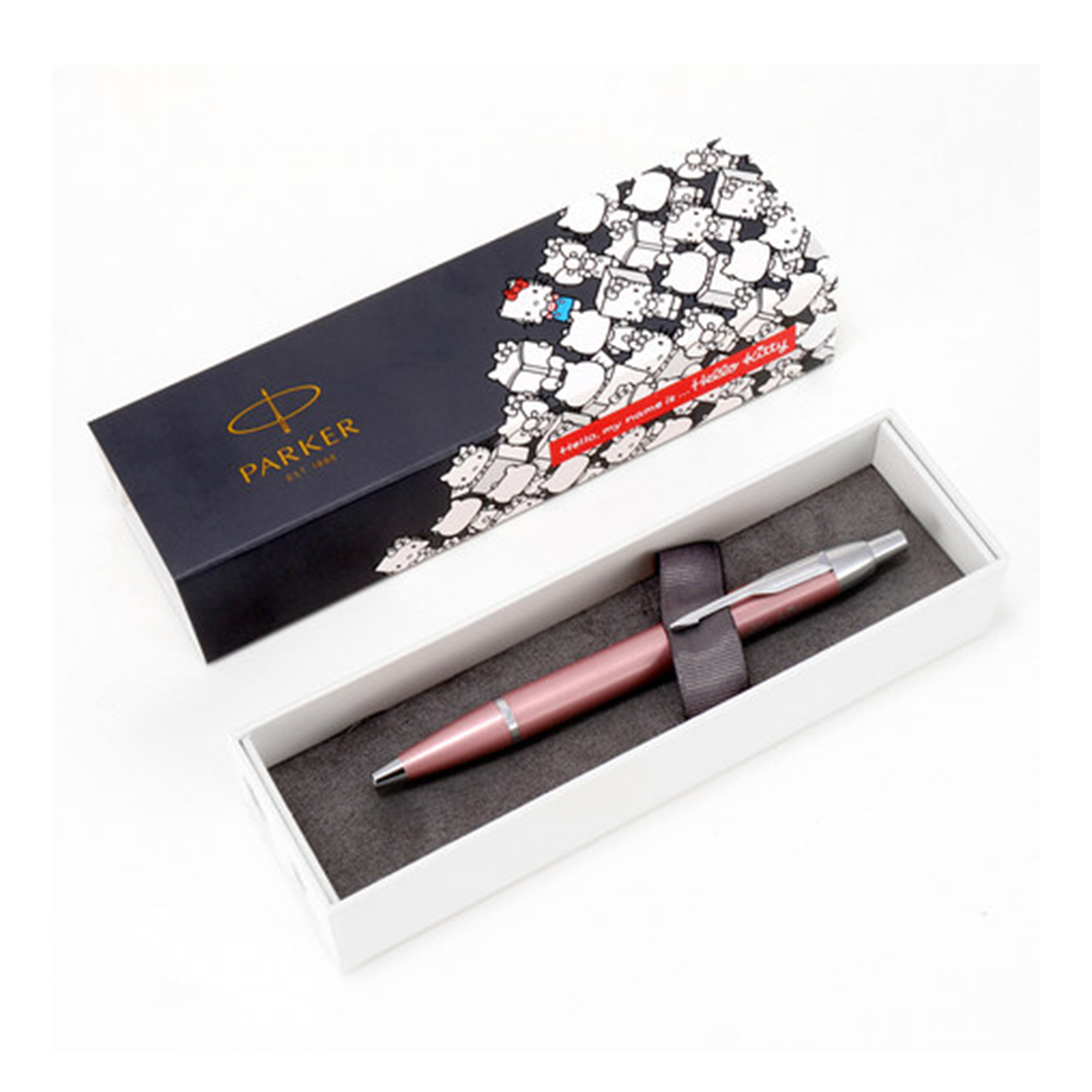 Parker IM Ballpoint Pen (Hello Kitty) - Pastel Pink Chrome Trim (Special Edition) - Refill Black Medium (M) - KSGILLS.com | The Writing Instruments Expert