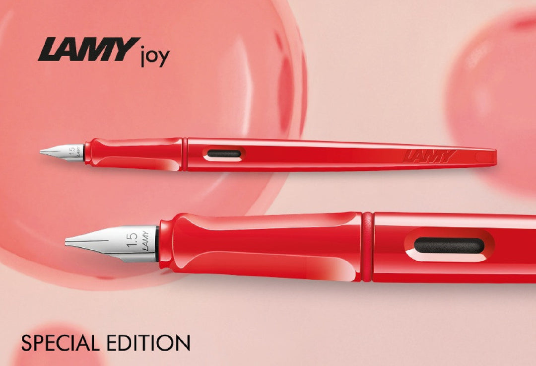 Lamy Joy Fountain Pen - Strawberry Red Special Edition (Calligraphy) - KSGILLS.com | The Writing Instruments Expert