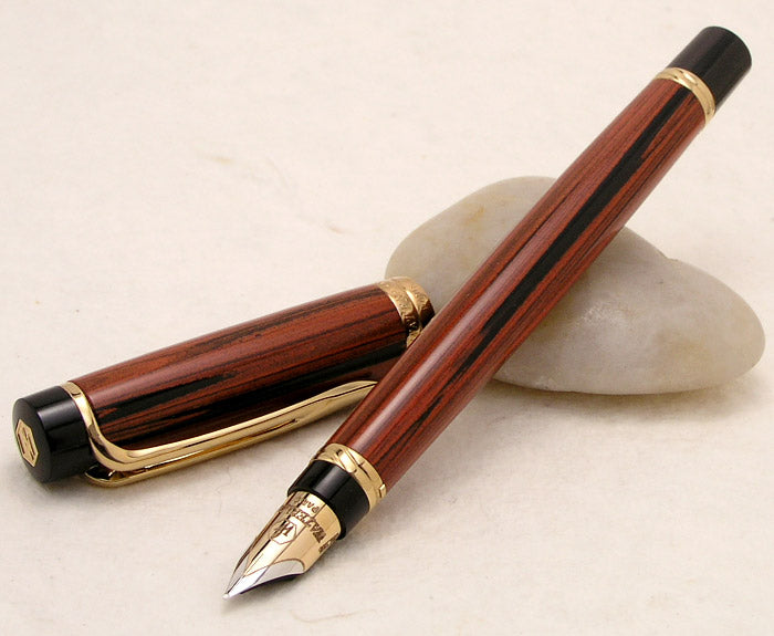 Waterman Liaison Ebonite Orange Gold Trim Fountain Pen - KSGILLS.com | The Writing Instruments Expert