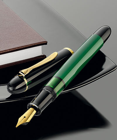 Pelikan M120 Fountain Pen - Green Black Gold Trim - KSGILLS.com | The Writing Instruments Expert