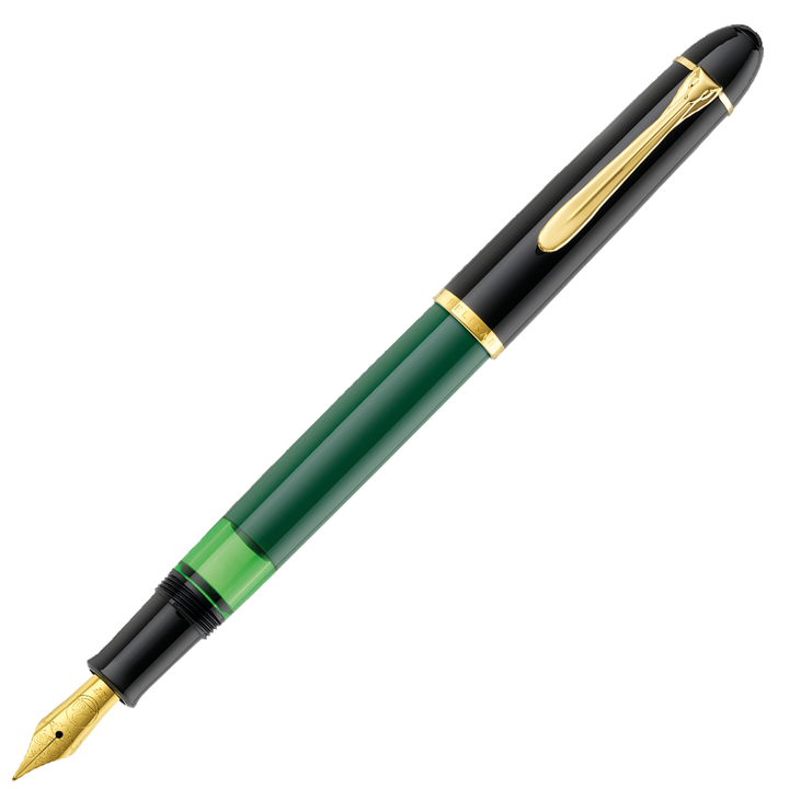 Pelikan M120 Fountain Pen - Green Black Gold Trim - KSGILLS.com | The Writing Instruments Expert