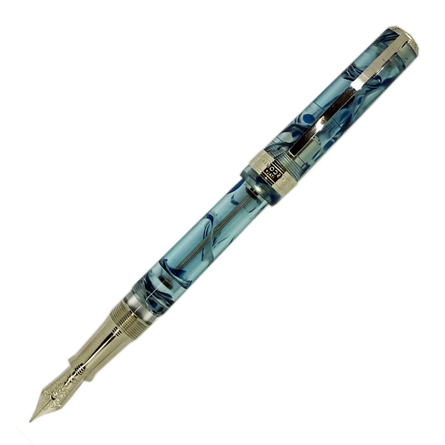 Visconti Limited Edition Manhattan Ice Blue Demonstrator Palladium Trim Fountain Pen - KSGILLS.com | The Writing Instruments Expert