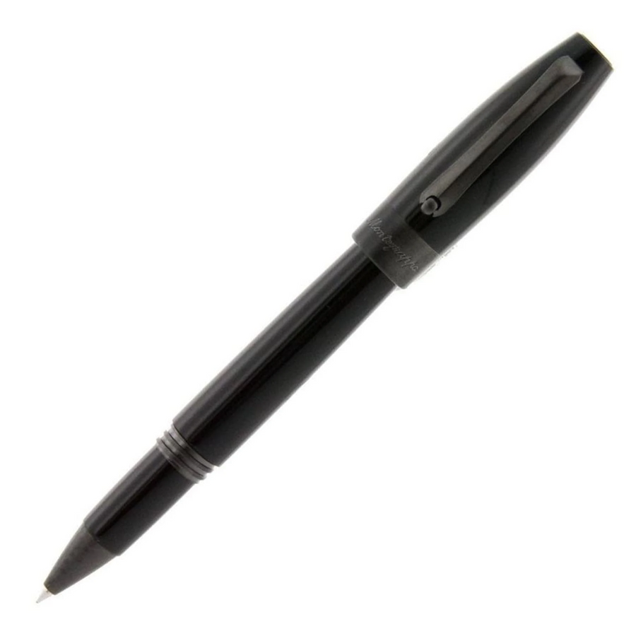 Montegrappa Fortuna Rollerball Pen - Black Gun Metal Trim - KSGILLS.com | The Writing Instruments Expert