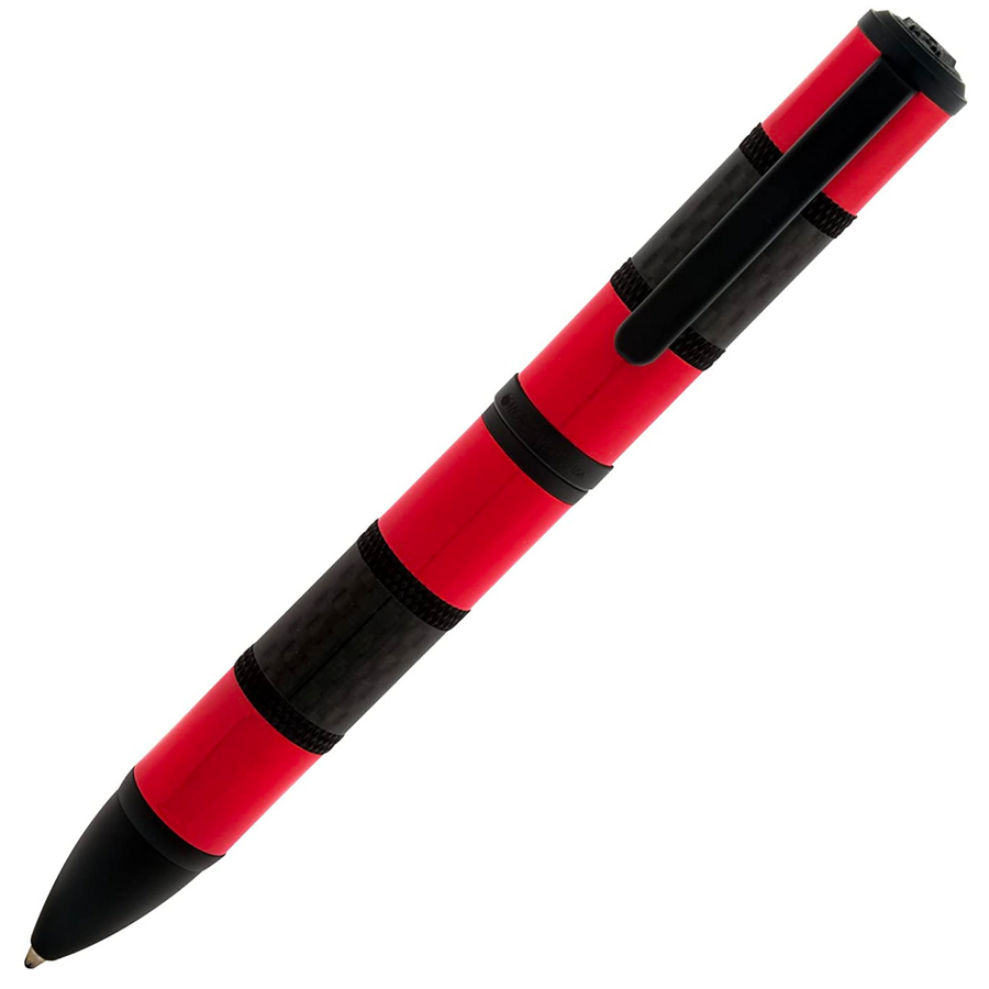 Monteverde Regatta Ballpoint Pen - Red Carbon Fibre Black Trim - KSGILLS.com | The Writing Instruments Expert