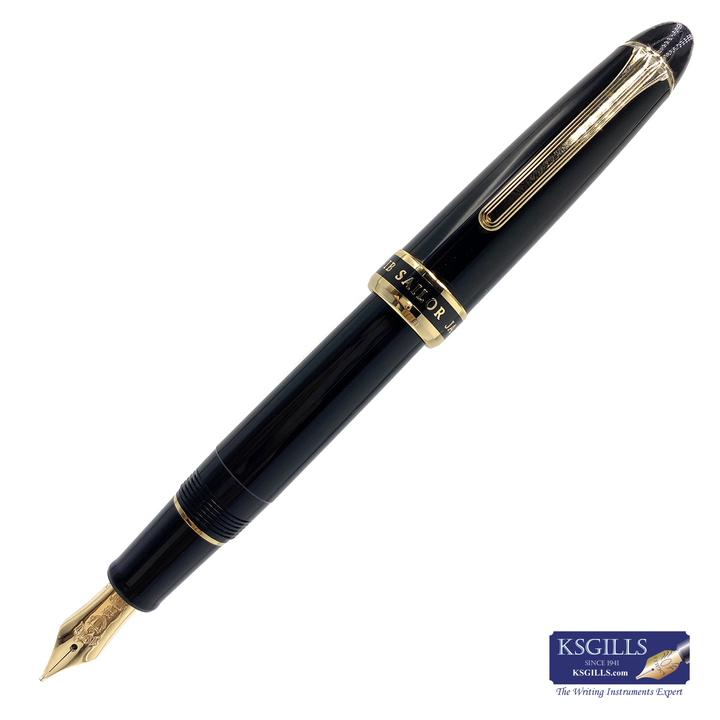 Sailor 1911L Fountain Pen Special Nib - Naginata Concord Black Gold Trim - KSGILLS.com | The Writing Instruments Expert
