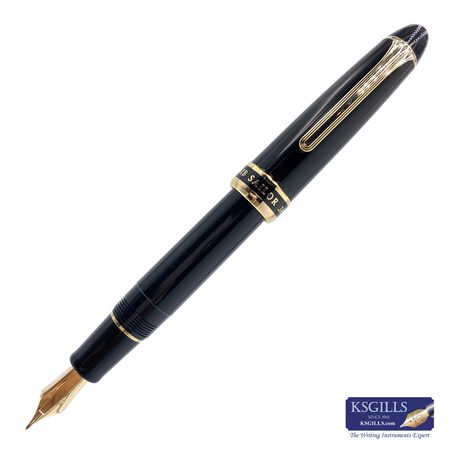 Sailor 1911L Fountain Pen Special Nib - Naginata Emperor Black Gold Trim - KSGILLS.com | The Writing Instruments Expert