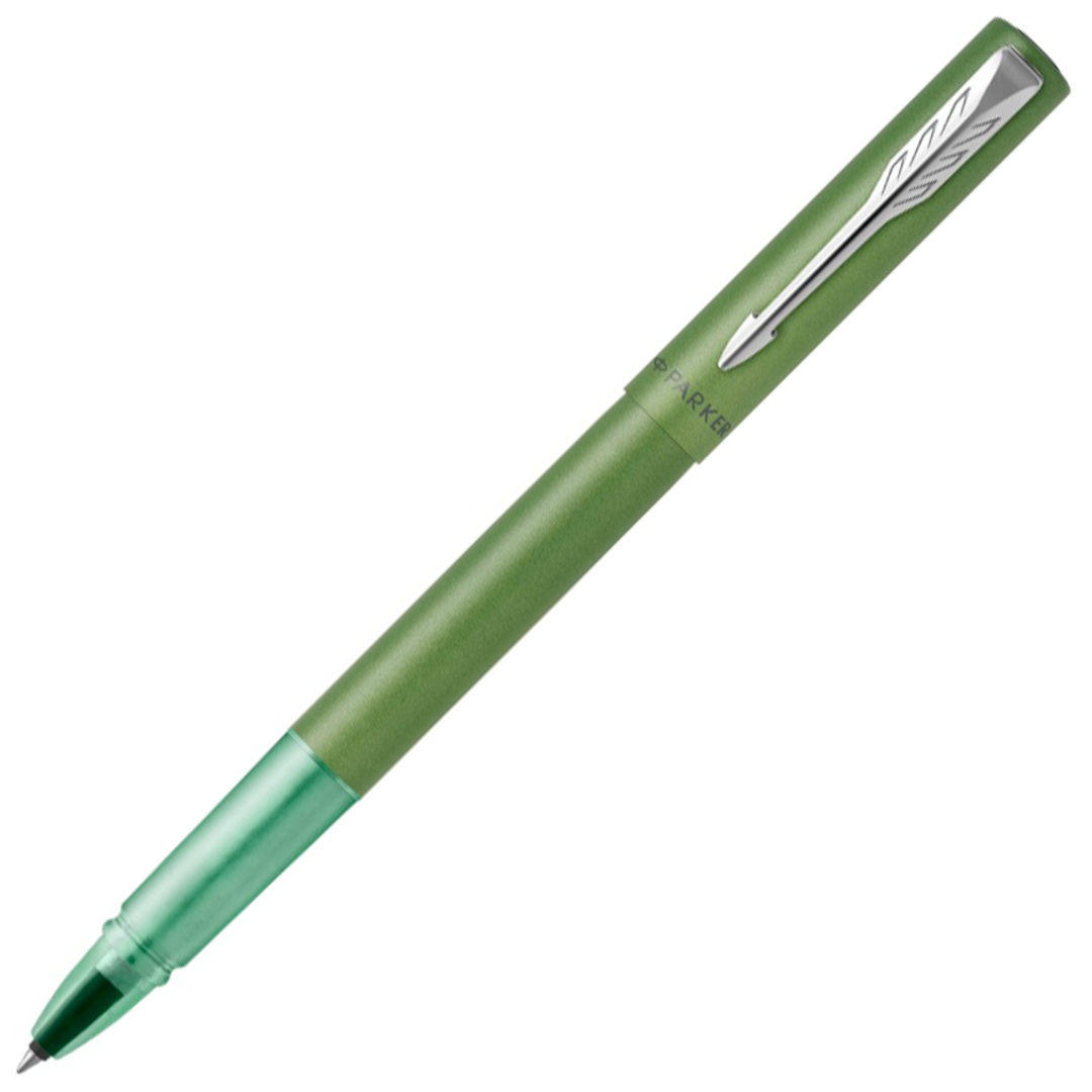 Parker Vector XL Rollerball Pen - Savannah Green Chrome Trim - Refill Black Medium - KSGILLS.com | The Writing Instruments Expert