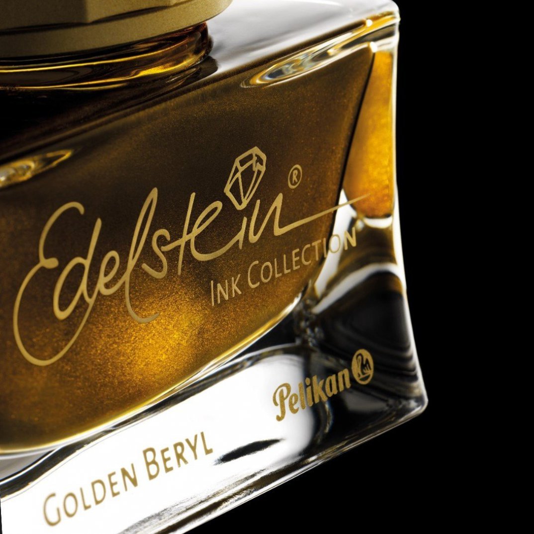 Pelikan Edelstein Ink Bottle 50ml - Golden Beryl Shimmering Ink (Ink of the Year) - KSGILLS.com | The Writing Instruments Expert