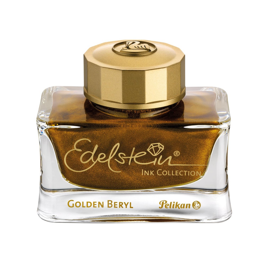 Pelikan Edelstein Ink Bottle 50ml - Golden Beryl Shimmering Ink (Ink of the Year) - KSGILLS.com | The Writing Instruments Expert