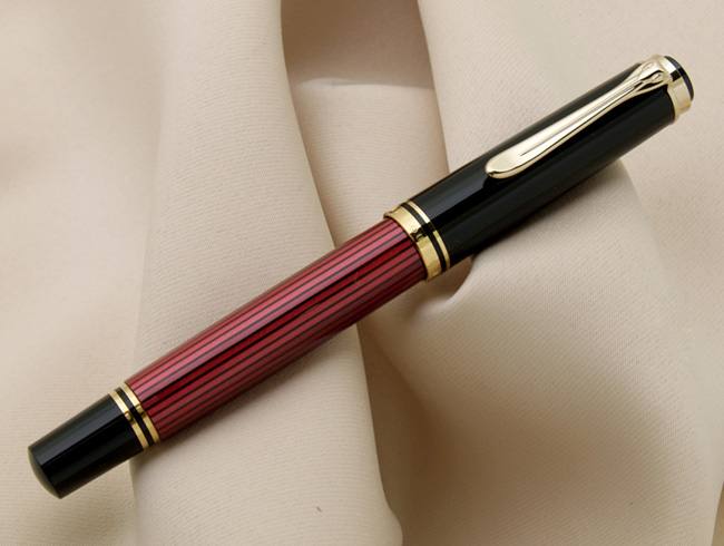 Pelikan Souveran M400 Fountain Pen - Black Red Gold Trim - KSGILLS.com | The Writing Instruments Expert