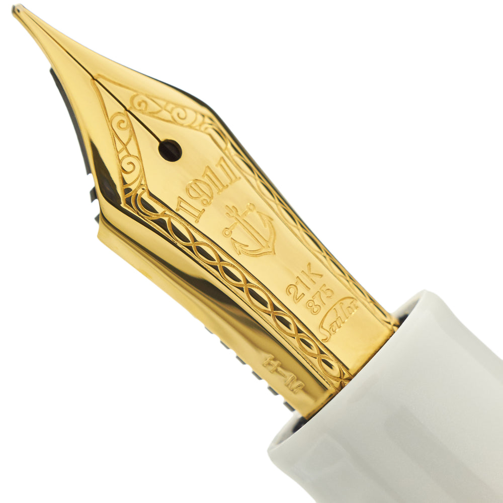 Sailor 1911L Large White Gold Trim Fountain Pen - KSGILLS.com | The Writing Instruments Expert