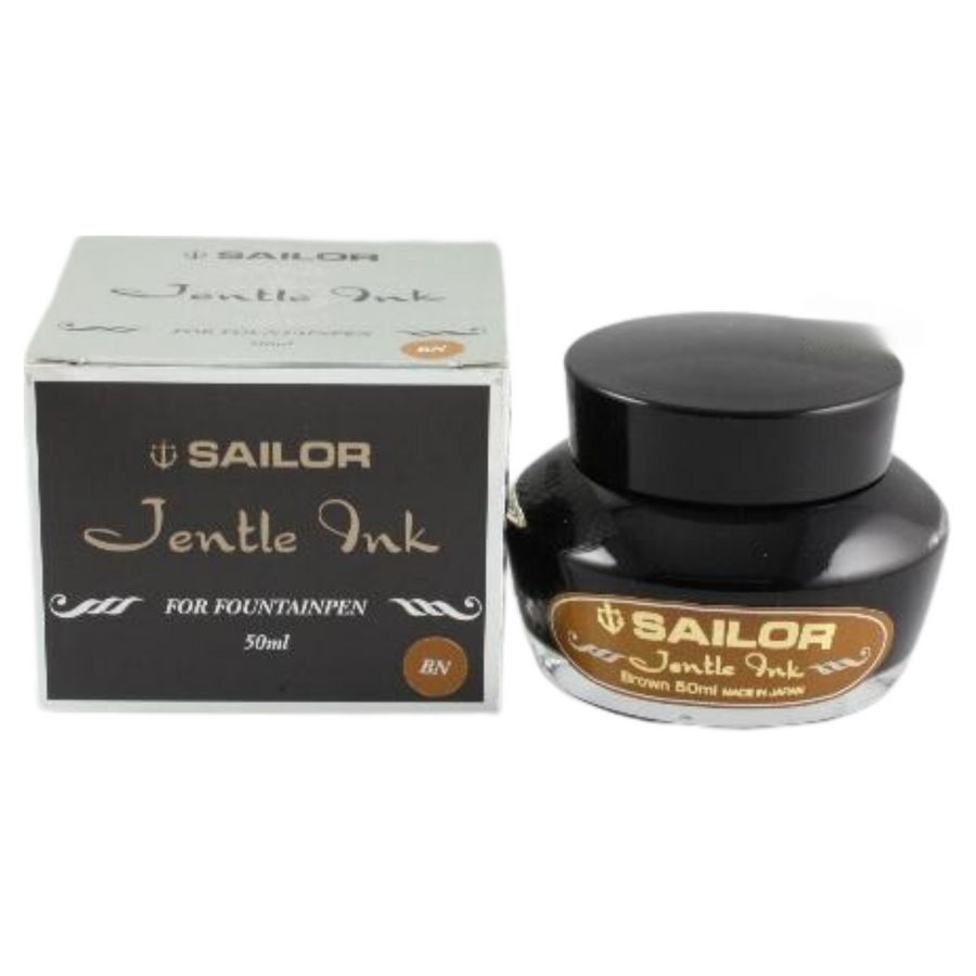 Sailor Ink Bottle 50ml Round Jentle - Brown - KSGILLS.com | The Writing Instruments Expert