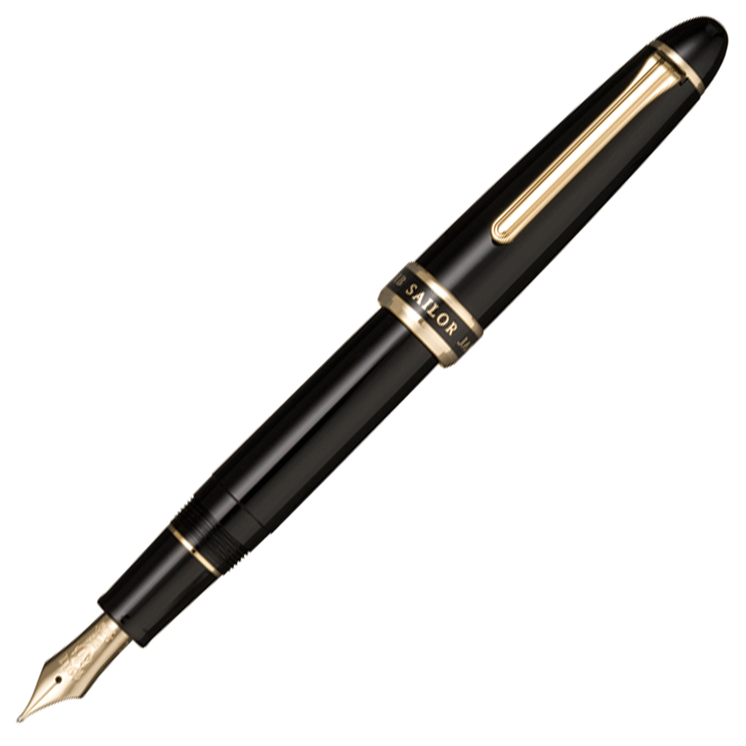 Sailor 1911L Fountain Pen Special Nib - Naginata Togi Black Gold Trim - KSGILLS.com | The Writing Instruments Expert
