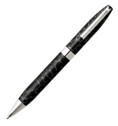Sheaffer Legacy Heritage Ballpoint Pen - Black Leather Chrome Trim (USA Classic Edition) - KSGILLS.com | The Writing Instruments Expert