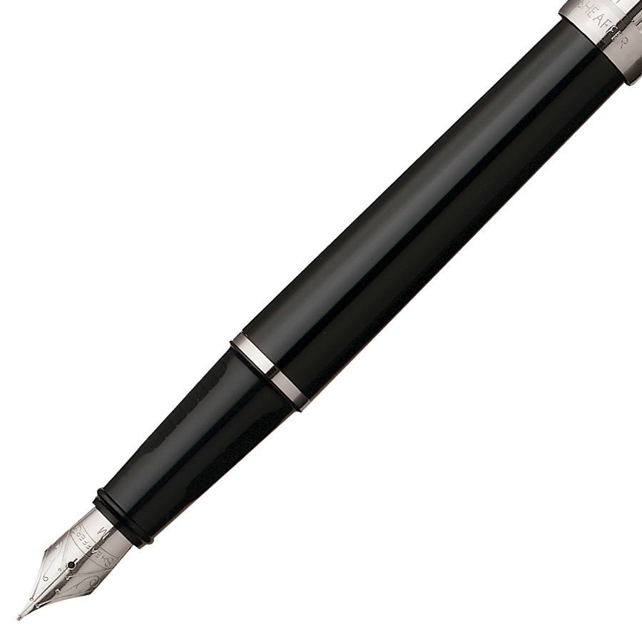 Sheaffer Prelude Fountain Pen - Black Body Chrome Cap Chrome Trim - KSGILLS.com | The Writing Instruments Expert