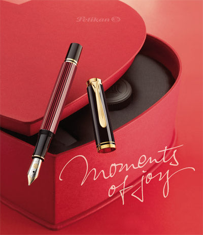 Pelikan Souveran M400 Fountain Pen - Black Red Gold Trim - KSGILLS.com | The Writing Instruments Expert