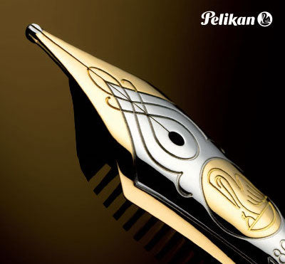 Pelikan Souveran M600 Fountain Pen - Black Blue Gold Trim - KSGILLS.com | The Writing Instruments Expert