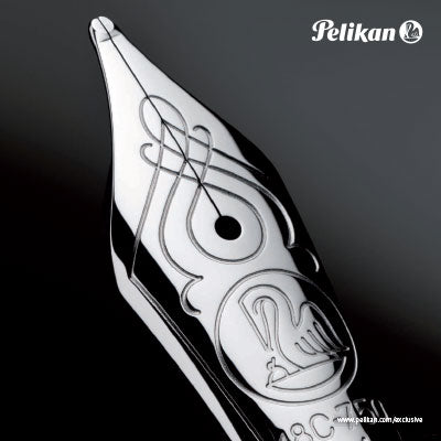 Pelikan Souveran M805 Black Silver Trim Fountain Pen - KSGILLS.com | The Writing Instruments Expert
