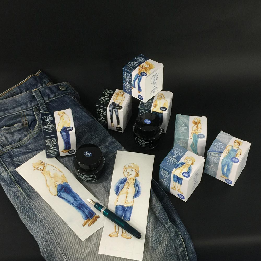 Taccia Jeans Ink Bottle (40ml) - #3 - Navy Blue - KSGILLS.com | The Writing Instruments Expert