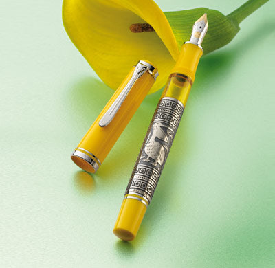 Pelikan M710 Toledo Yellow Silver Fountain Pen - KSGILLS.com | The Writing Instruments Expert