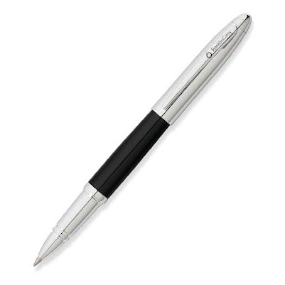 Franklin Covey Lexington Rollerball Pen - Black Body Chrome Cap Chrome Trim - KSGILLS.com | The Writing Instruments Expert
