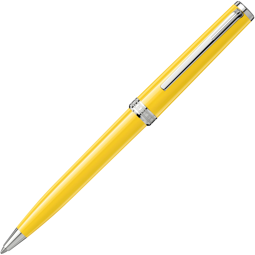 Montblanc Pix Ballpoint Pen - Mustard Yellow Chrome Trim - KSGILLS.com | The Writing Instruments Expert