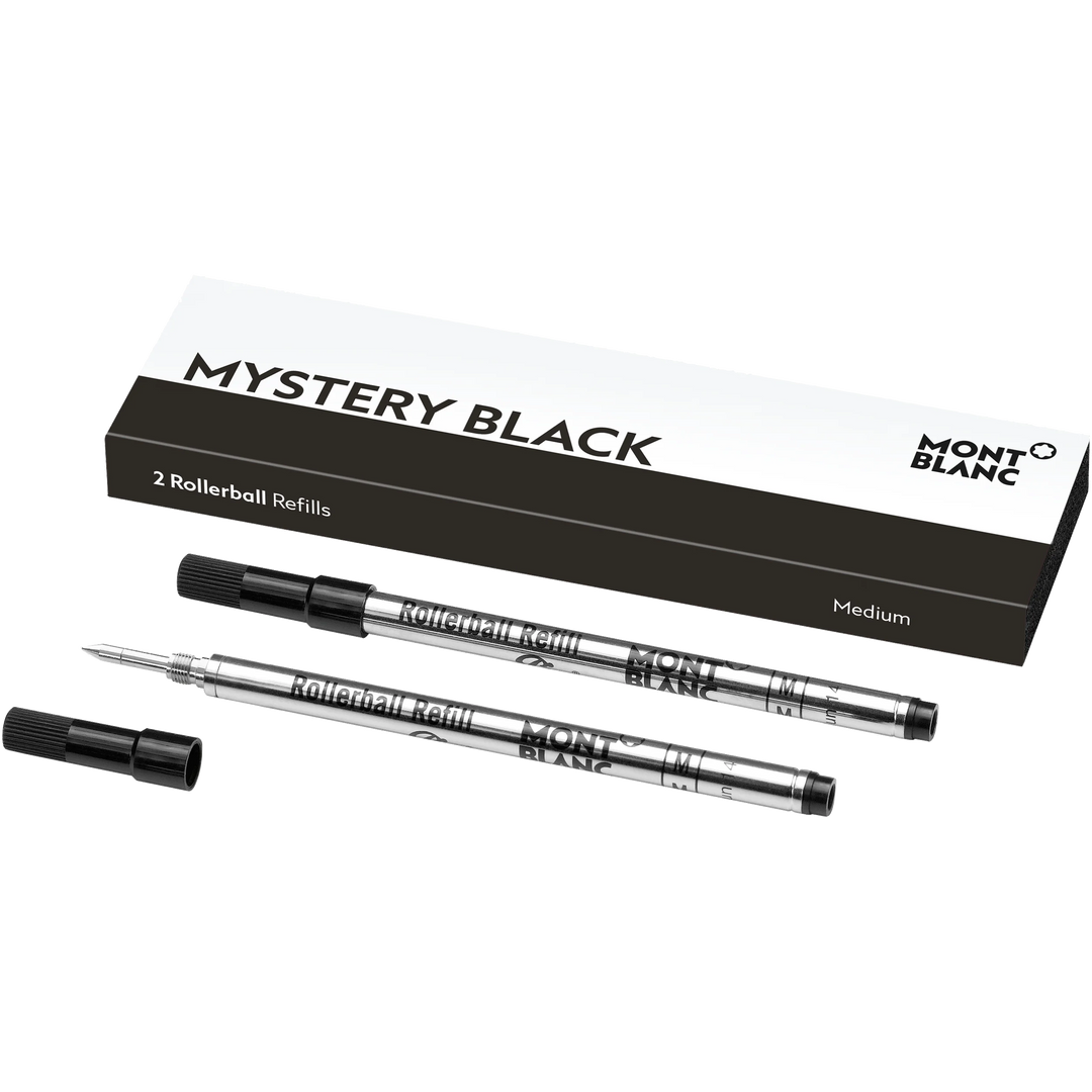 Montblanc Refill Rollerball (2 Per Pack) Mystery Black - Medium (M) - KSGILLS.com | The Writing Instruments Expert