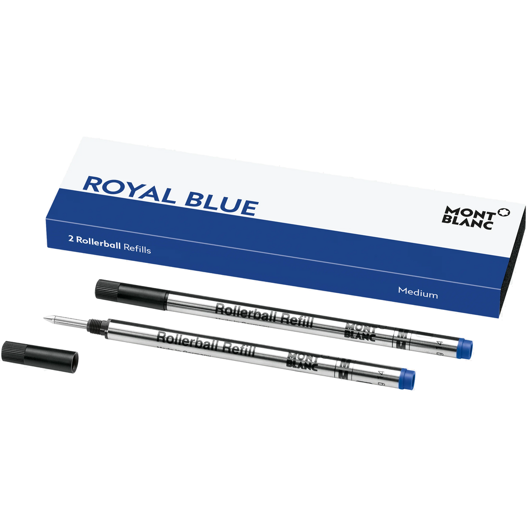 Montblanc Refill Rollerball (2 Per Pack) Royal Blue - Medium (M) - KSGILLS.com | The Writing Instruments Expert