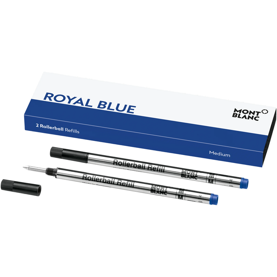 Montblanc Refill Rollerball (2 Per Pack) Royal Blue - Medium (M) - KSGILLS.com | The Writing Instruments Expert