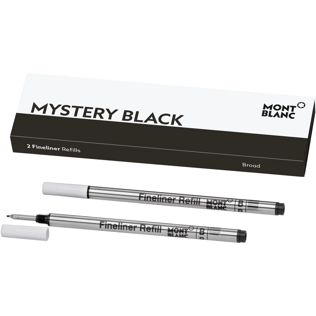 Montblanc Refill Fineliner (2 Per Pack) Mystery Black - Broad (B) - KSGILLS.com | The Writing Instruments Expert