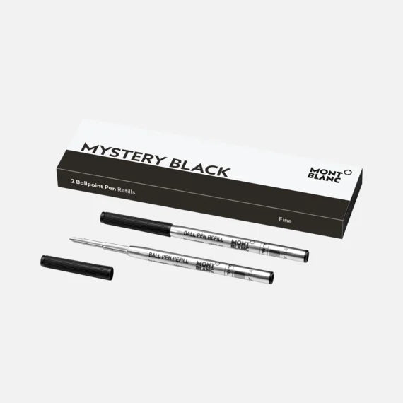 Montblanc Refill Ballpoint Pen (Pack of 2) Mystery Black - Fine (F) - KSGILLS.com | The Writing Instruments Expert
